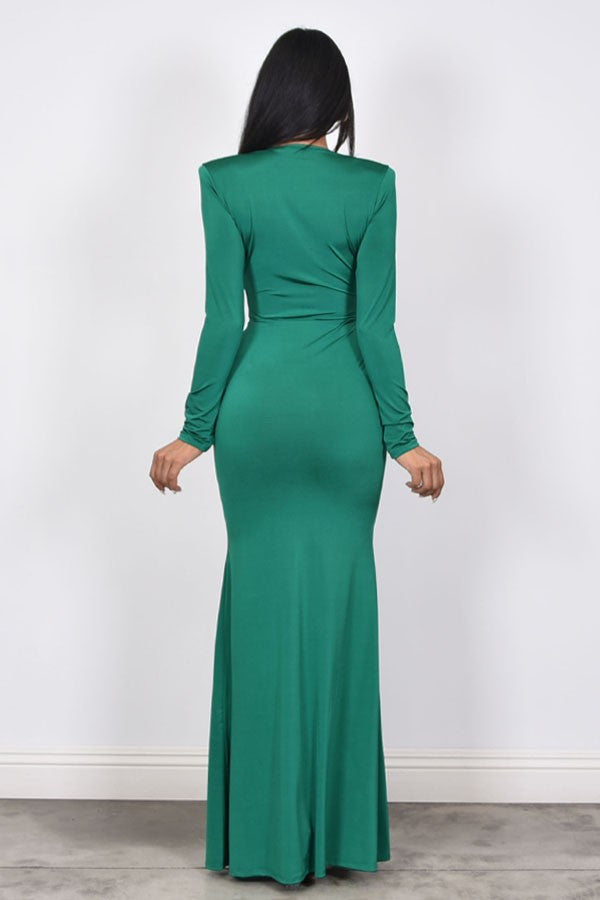 Sierra Long Sleeve Twisted Maxi Dress