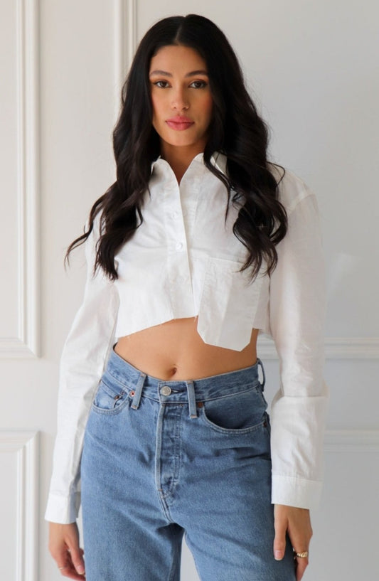 Alexis Cropped Button Up