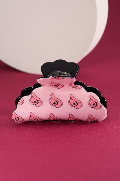 Howdy Pink Cowboy Hat Clip